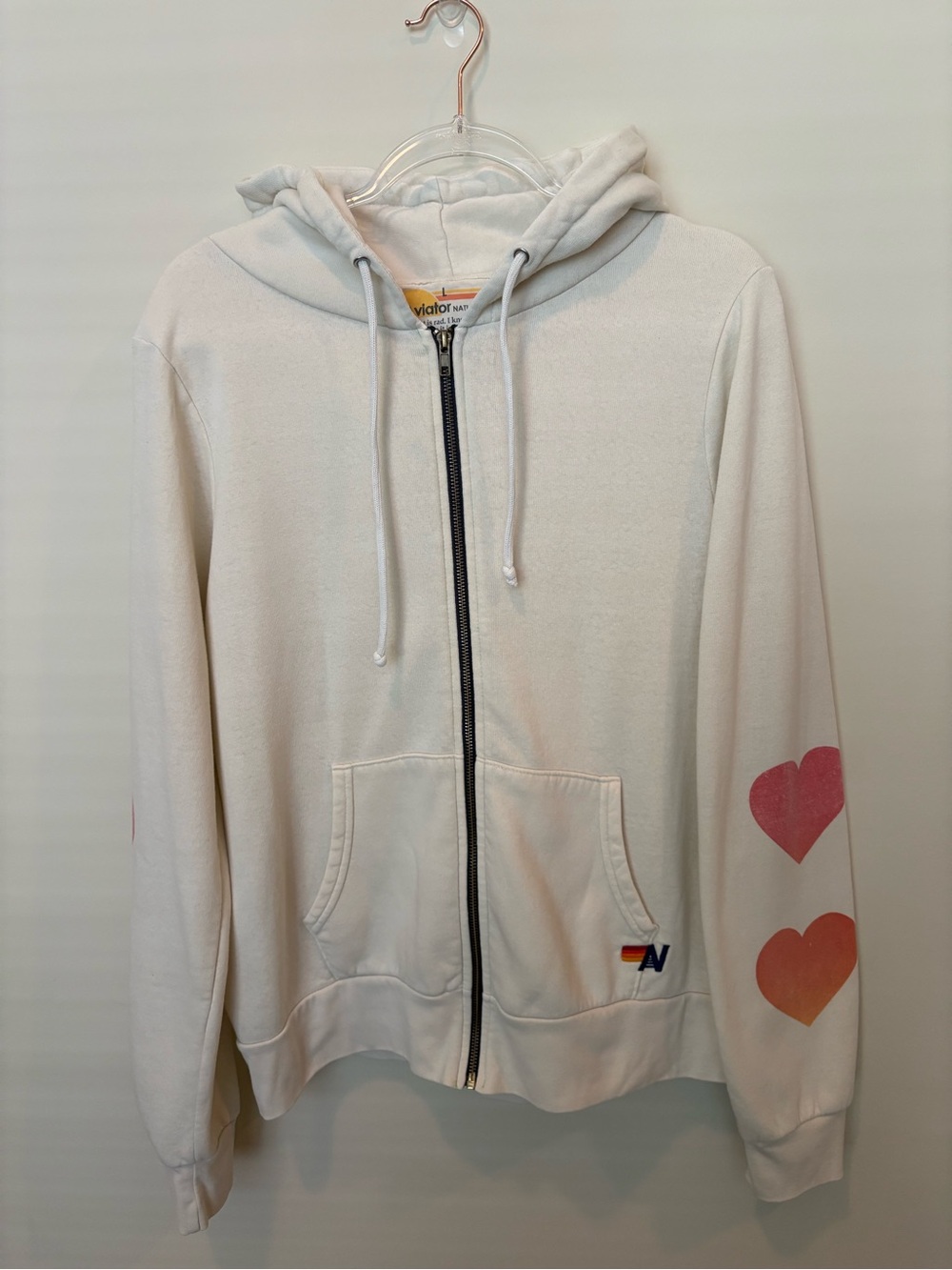 Aviator Nation Heart Zip-Up Hoodie